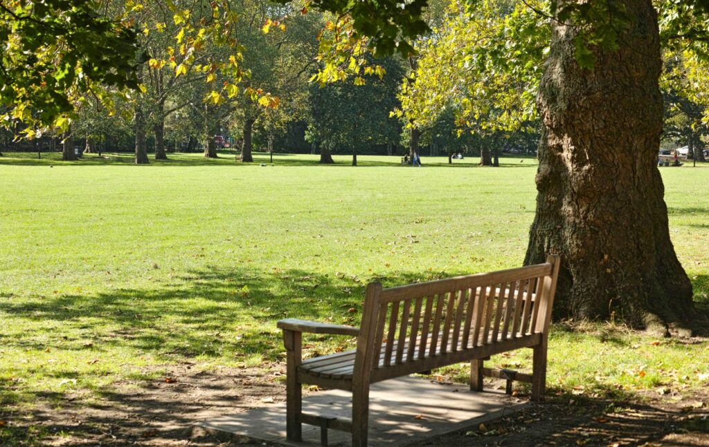 Highbury Fields green space in Islington